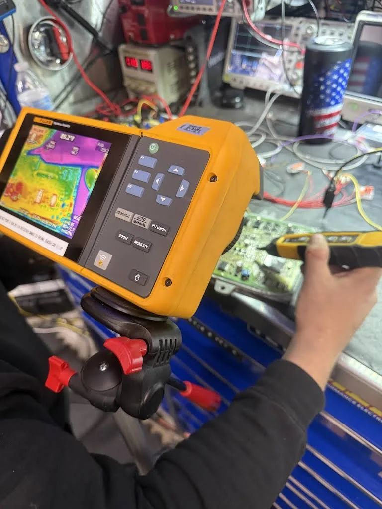 Thermal testing during an electronics repair